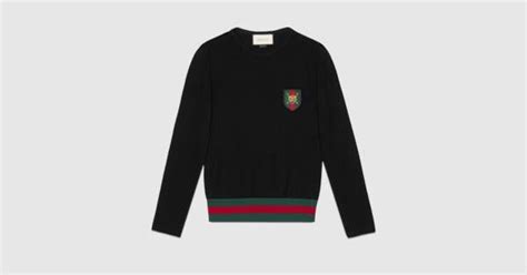 maglione gucci con due faccie di lupo|Maglioni di Gucci da donna .